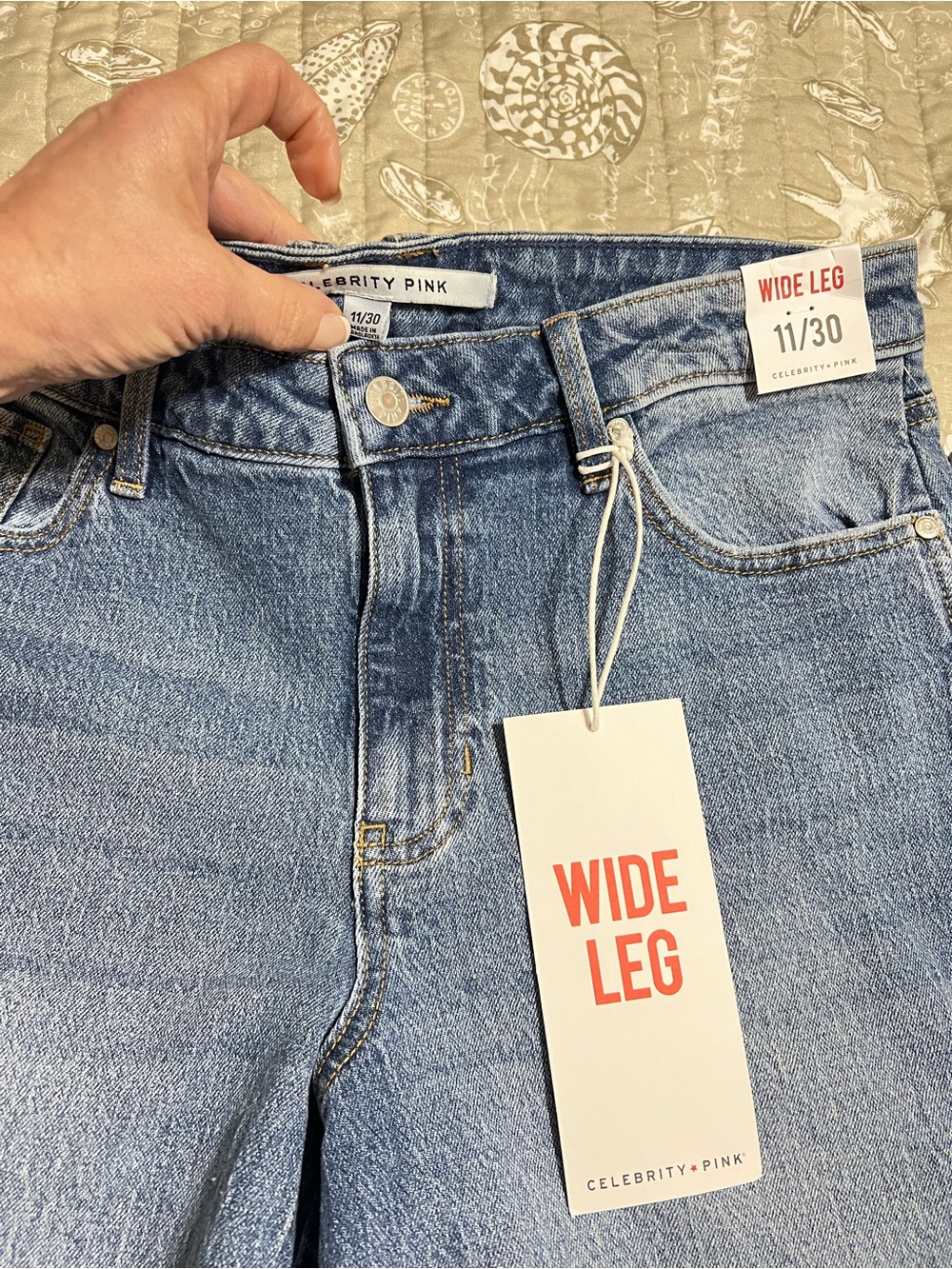 Celebrity Pink Light Blue Wide-Leg Jeans - Picture 2 of 4